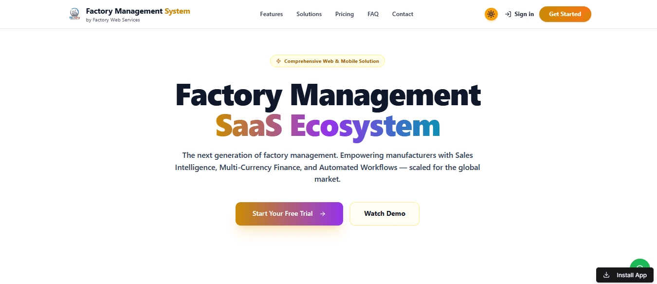 FMS SaaS Dashboard